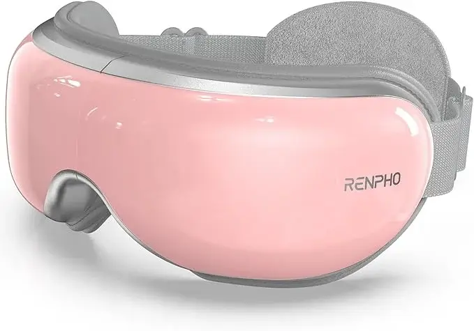 RENPHO Christmas Gifts Eyeris 1V Voice Controlled Eye Massager for Migraines, Bluetooth Music Heated Eye Care Machine, Relax & Reduce Eye Strain Dark Circles Eye Bags, Face Massager, Gifts for Women